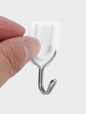 PLASTIC WHITE HOOK STICKER