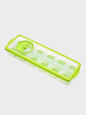 Ice-Cube-Tray-with-Lid-Green